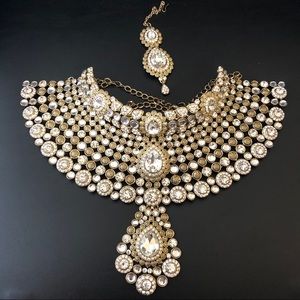 Statement Big Chunky Necklace and Matching Tika